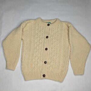 Mac Baaaa Scottish Cable Knit Cardigan Sweater 5-6 Years Youth Child Kid REPAIR